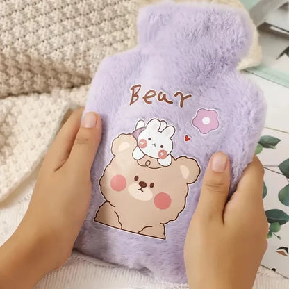 250/500ML Warm Hot Water Bottle Bag Girl Warm Belly Warmer Filled Mini Explosion-proof Portable Winter Reusable Cute Hand Warmer