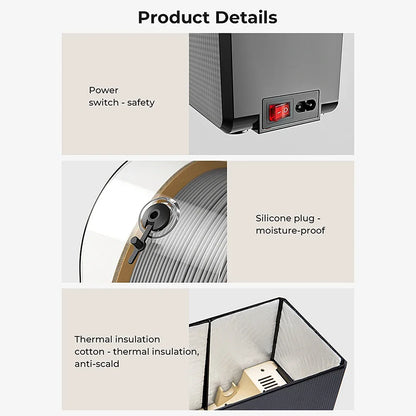 Creality Filament Dryer Box 2.0 360° Hot-air Heating 1.75mm / 2.85mm Filaments Support 24 Hours Timer Real-time Humidity