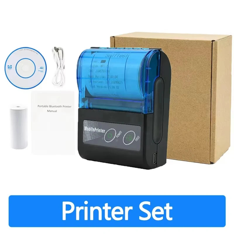 58mm Mini Portable Thermal Printer Receipt Mobile Wireless Bluetooth Ticket Bill Printer For Printing Labels/Tickets Receipt