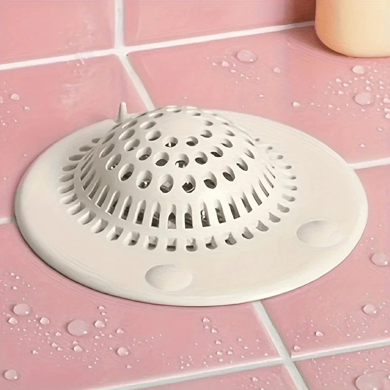3pcs Hair Catcher Shower Drain - Anti-Clog Kitchen Sink & Bathtub Strainer, Lightweight Oval Design for Efficient Water Flow