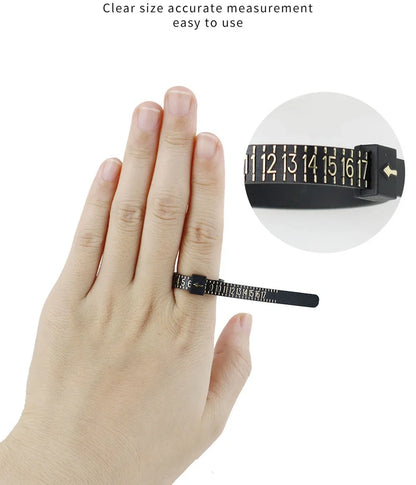 UK/US/EU/HK/JP Ring Sizer Finger Circumference Size Measurement Belt Measuring Reusable Finger Size Gauge Jewelry Sizing Tool