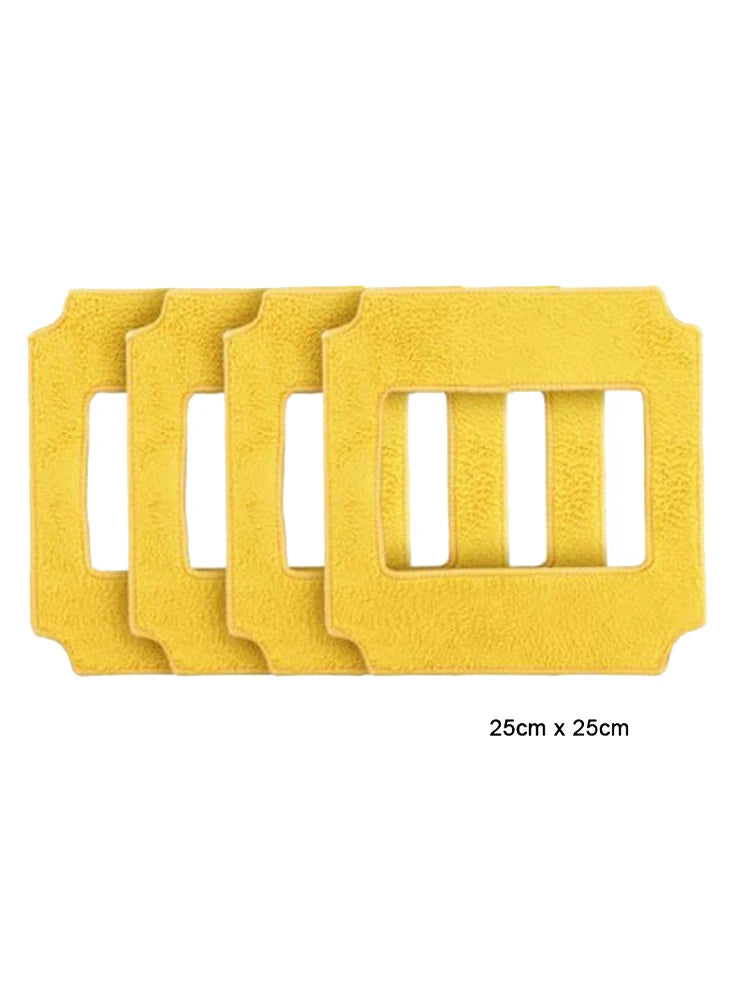 4PCS Yellow Mops Clean Clothes for Robot Window Cleaner Win660/RL880/RL1188/QHC004/RL2988/RL3988/RL3325/RL1788