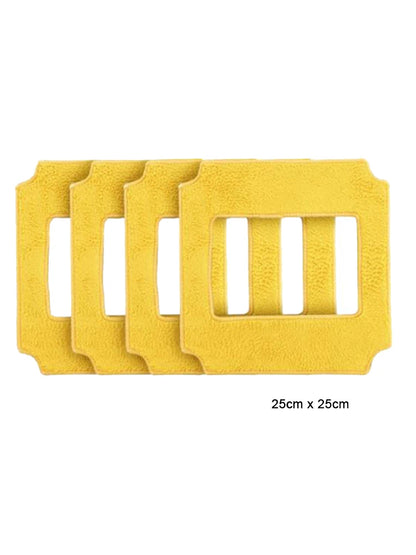 4PCS Yellow Mops Clean Clothes for Robot Window Cleaner Win660/RL880/RL1188/QHC004/RL2988/RL3988/RL3325/RL1788