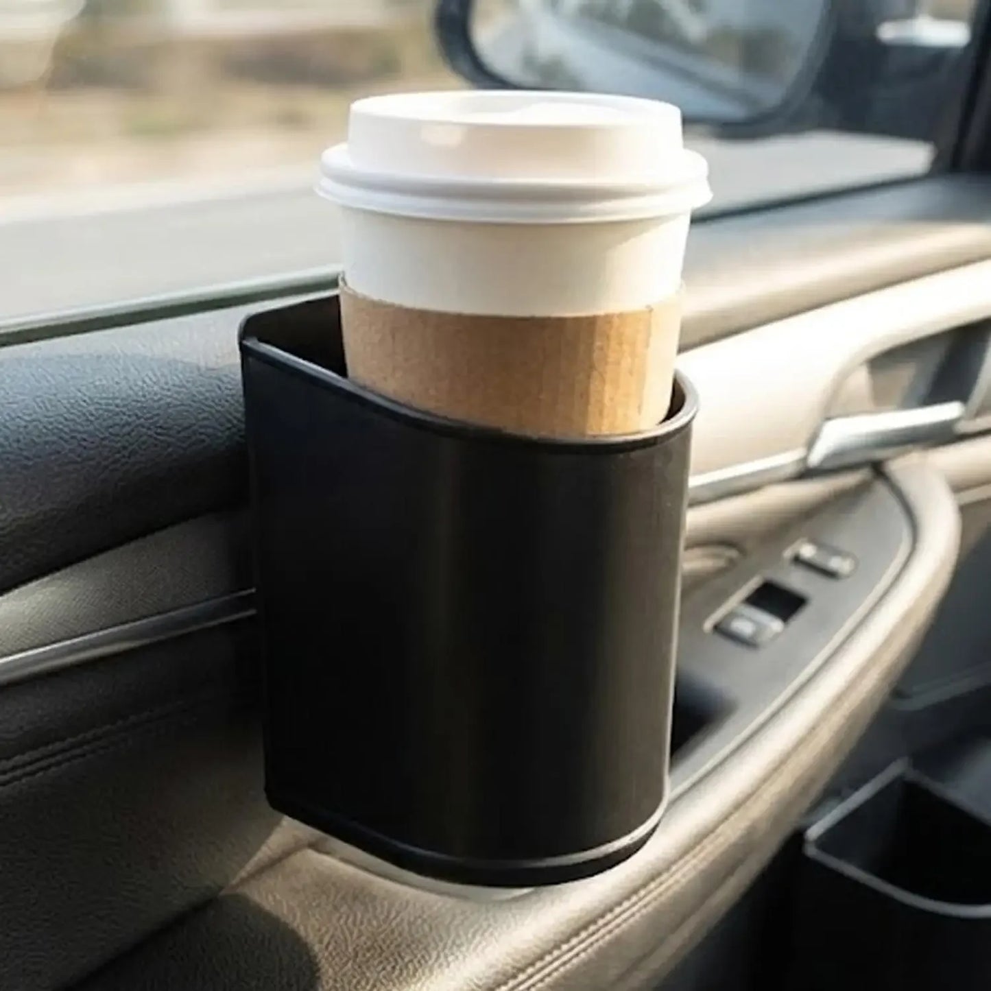 1/2pcs Car Multifunctional Cup Holder Trash Bin Door Seat Back Mount Black Plastic Organizer Auto Storage Box Accessories