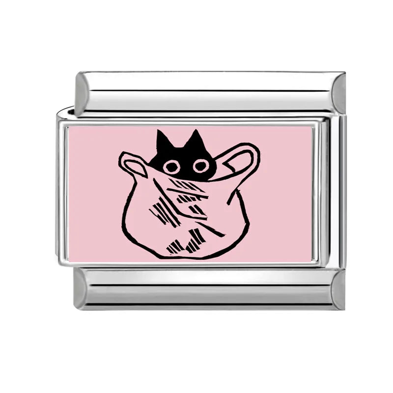 Y2K Cute Funny Sofa Cats Dogs Italian Charm Fit 9mm Stainless Steel Women DIY Bracelet Drop Shipping Fashion Jewelry Wholesale