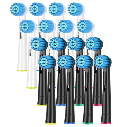 4/8/12/16/20 Pack Sensitive Gum Care Soft Bristle Replacement Brush Heads Compatible with Oral B Braun Electric Toothbrush