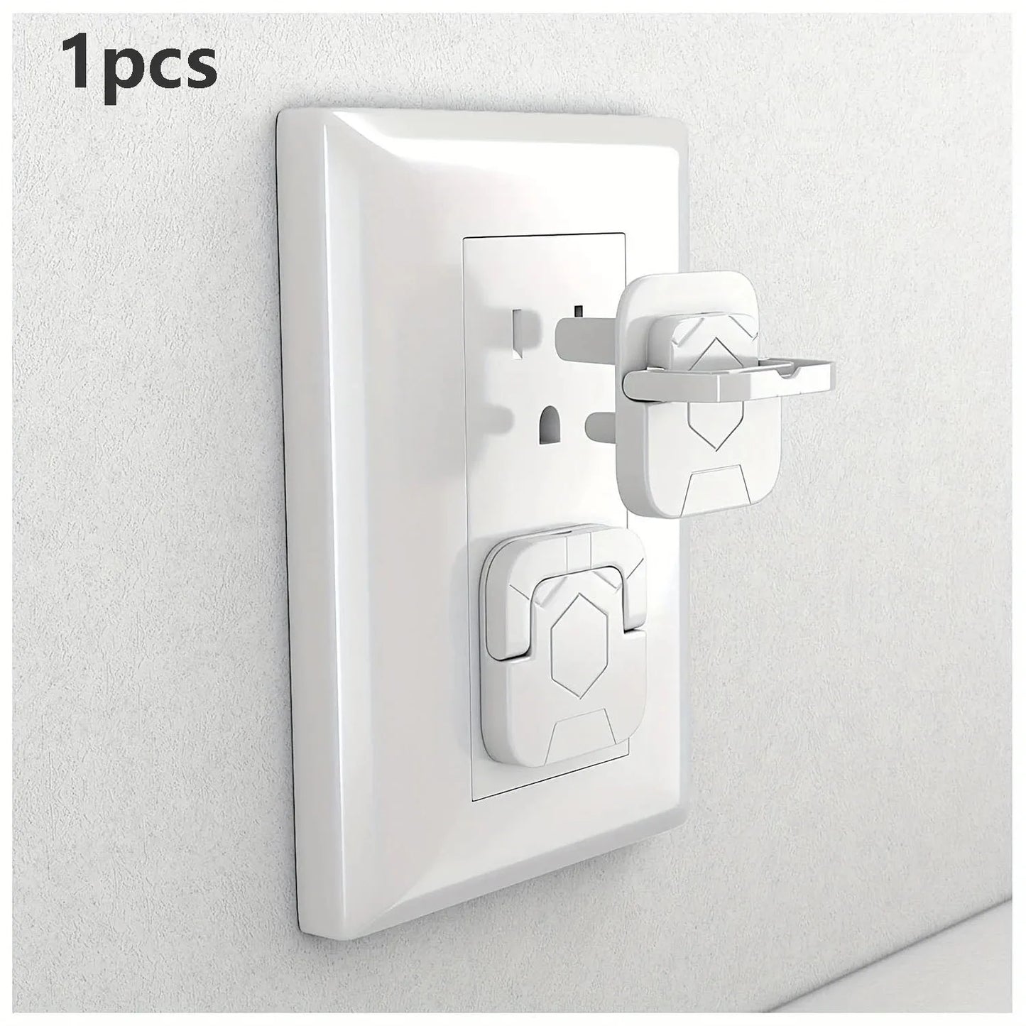 50pcs Outlet Covers Baby Proofing Safety -Child Secure Electric Plug Protectors With Hidden Handle Square