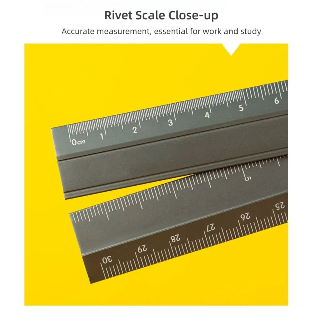 High Quality 30cm Folding Ruler Drawing Measuirng Tool Aluminum Alloy Straight Ruler Multifunctional Metal Ruler Students