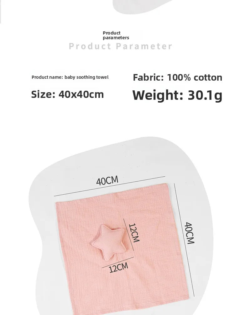 Baby Square Comforter Towel Sleep Appease Towel Star Square Blanket For Kids Cute Muslim Infant Saliva Towel
