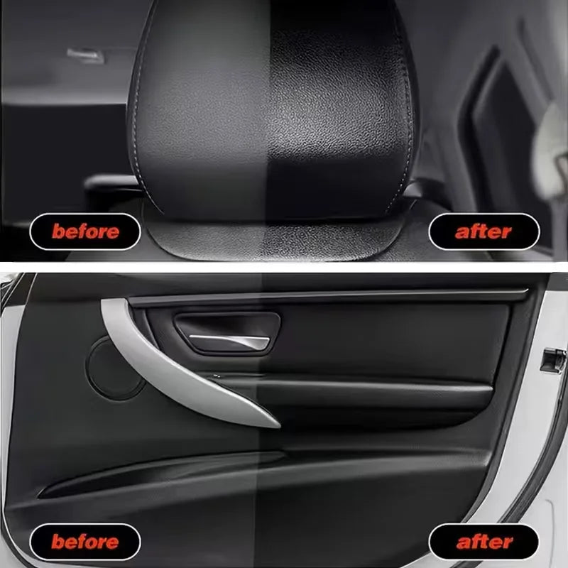 Plastic Parts Black Restorer BLACK TO BLACK Long-Lasting Wax Coating Car Interior Dashboard &  Refurbish Cleaner