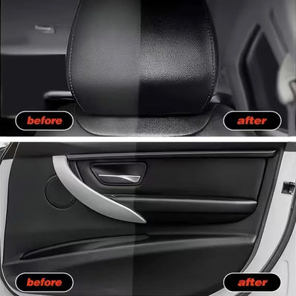 Plastic Parts Black Restorer BLACK TO BLACK Long-Lasting Wax Coating Car Interior Dashboard &  Refurbish Cleaner