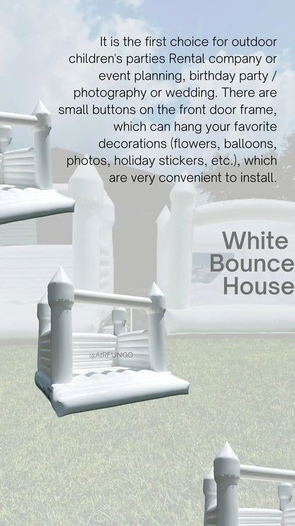 Customization White Bounce House Inflatable Bouncing House Bouncy Castle Combo With Slide And Ball Pit For Kids Birthday/Event