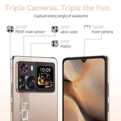6.88-Inch Android Smartphone 5G Cubot X100, Dimensity 7025, 6nm, 2.5GHz, 16GB(8+8), 256GB, 64MP Camera, 5100mAh Battery, NFC