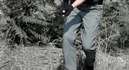 IX9 City Tactical Cargo Pants Men Stretch Cotton Work Military Pants Flexible Outdoor Army Combat Trousers with 9 Pockets
