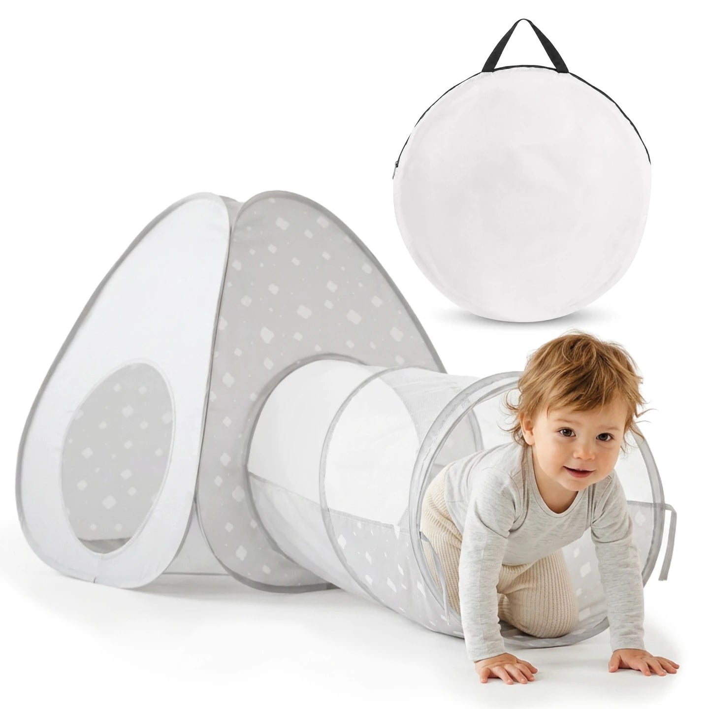 Mamabrum Tent with Children's Tunnel Self-breaking Home and Garden Playset Tipi Educational for Toddler 3 +