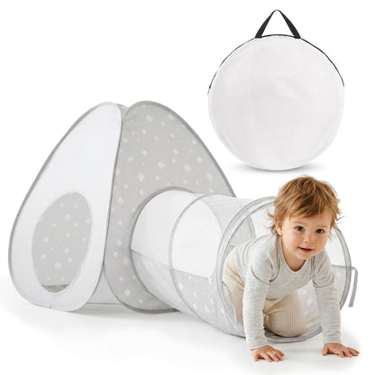 Mamabrum Tent with Children's Tunnel Self-breaking Home and Garden Playset Tipi Educational for Toddler 3 +