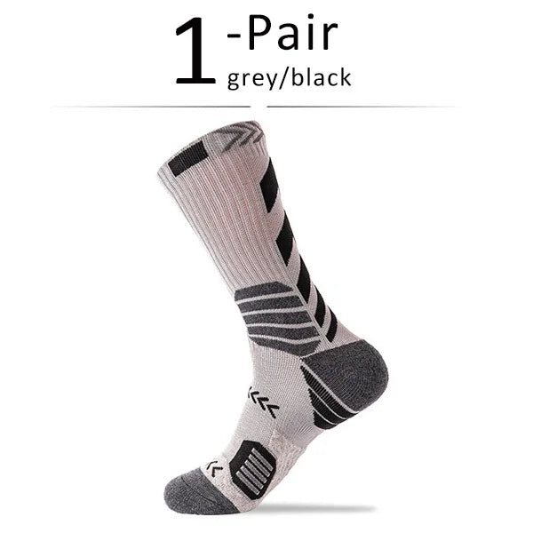 Elite Sport Cycling Basketball Socks Compression Running Man Black Trend Breathable Long Hiking Damping Athletic Professional