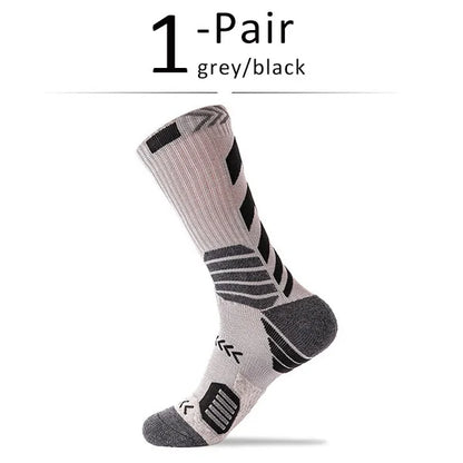 Elite Sport Cycling Basketball Socks Compression Running Man Black Trend Breathable Long Hiking Damping Athletic Professional