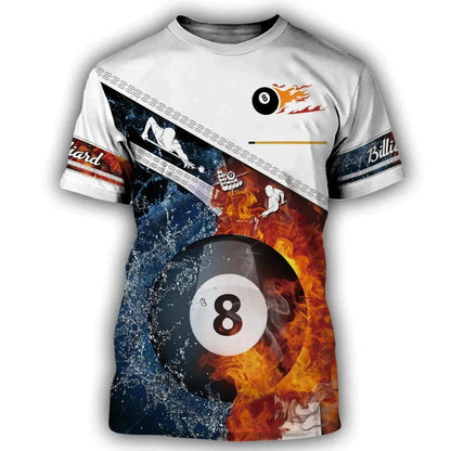 Love Billiards Snooker Fitness T Shirt 3D Print Gym Clothing Men Shirts Fashion Streetwear T-shirt Funny Unisex Short Sleeve Top