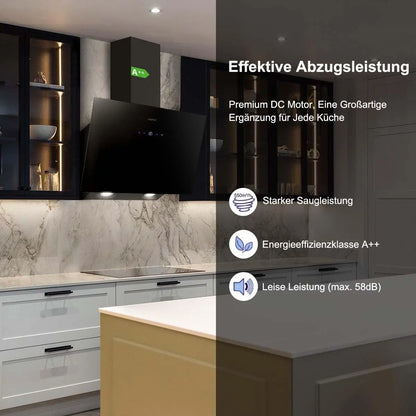 ‌60cm Range Hood CycloneForce™  A++ Energy - Smart Delay Shutdown with Activated Carbon Duct/Ductless Mode (TouchSync Control)