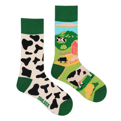 1 Pair Man Women Sock Original AB Tide Socks Colorful Cat Dog Koala Cow Cotton Socks Four Seasons Unisex Socks for Birthday Gift