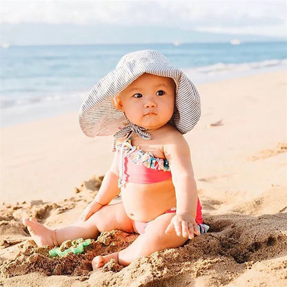 Baby SunHat Summer Boys Girls Bucket Hat Kids Cotton UV Travel Hats Child Big Brim Outdoor Beach Caps Fashion Casual Panama Cap