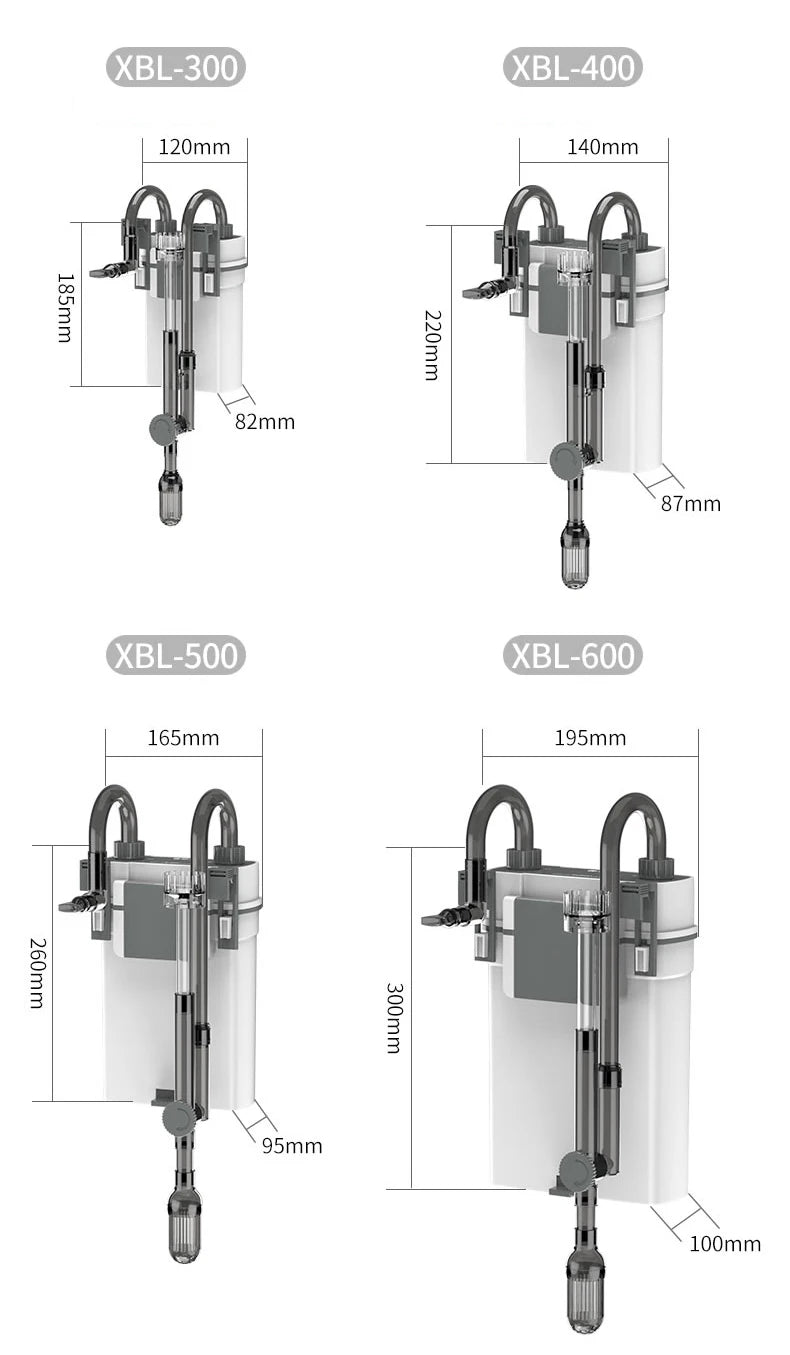 SUNSUN XBL Series Aquarium Filter Wall Mounted Filter Barrel External Fish Tank Small Silent Hang on Aquarium Tank