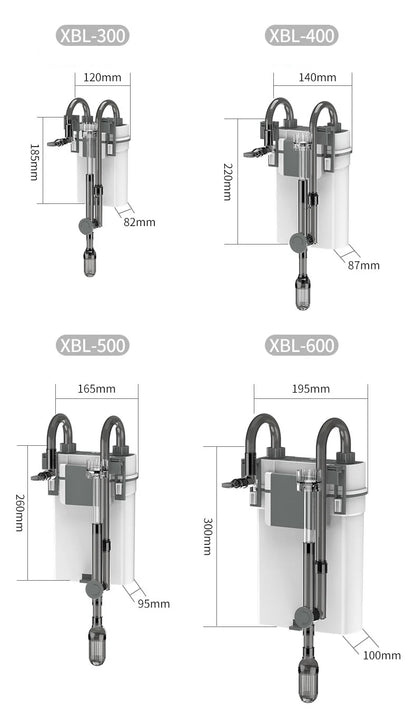 SUNSUN XBL Series Aquarium Filter Wall Mounted Filter Barrel External Fish Tank Small Silent Hang on Aquarium Tank