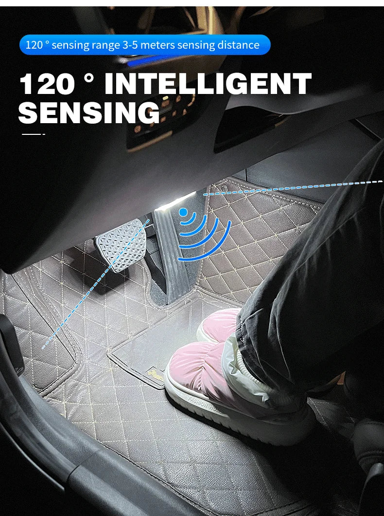 Motion Sensor Led Light 650mAH USB Rechargeable Automatic Induction Sensing Light Wireless Foot Lamp for Car Trunk Door