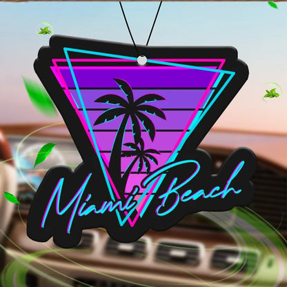 Miami Beach Bahamian Sea Breeze Scent (Romantic Fragrance) Car Air Freshener, Wardrobe Air Freshener, Perfume, Rearview Mirror Decoration, Car Interior Hanging Ornament, Natural Fragrance Air Purifier, Anime Cartoon Toilet Sc