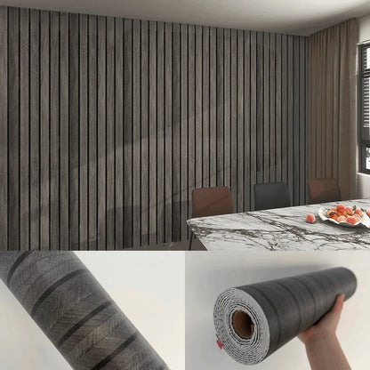 Thick Wood Grain Self-adhesive Wall Sticker Waterproof for Home Decortion Peel and Stick Foam Wallpaper Bedroom Living Room