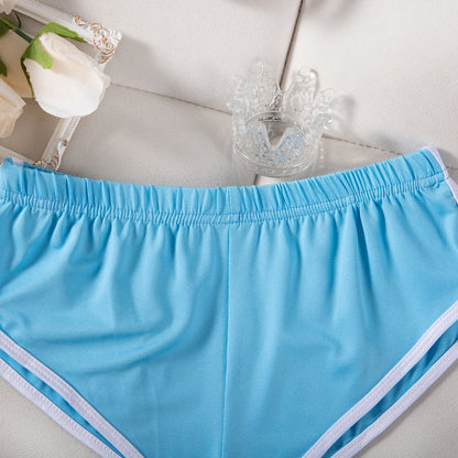 Sexy Running Elastic Sport Shorts Men's Summer Shorts Hot Pants Bar Nine Points Slim Fit Cotton Milk Silk Men's Fashion