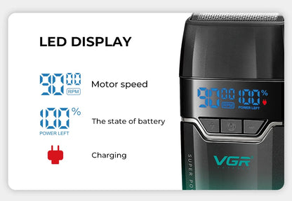 VGR Face Shaver Professional Hair Trimmer Mini Shaver Cordless Beard Trimmer Adjustable Barber Hair Clipper V-906 V-003 V-308