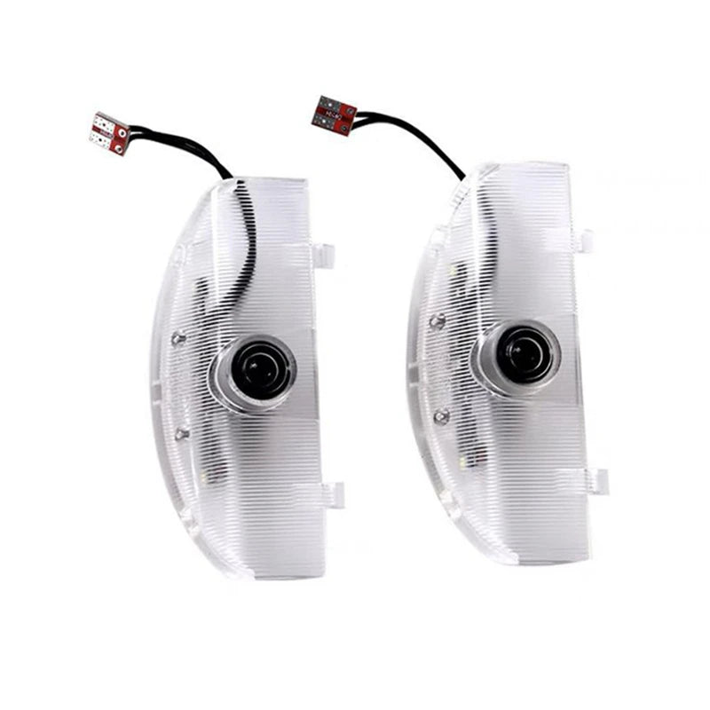 2Pcs LED Car Door Logo Projector Ghost Shadow Light For Mitsubishi Pajero V87 V93 V97 V80 2007 - 2015 2016 2017 2018 Accessories