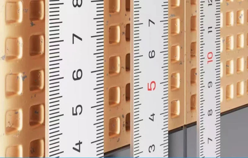 Deli 1 Pcs 15/20/30/50cm Multi-standard Measuring Ruler Stainless Steel Woodworking Portable Hand Percision Measuring Tools
