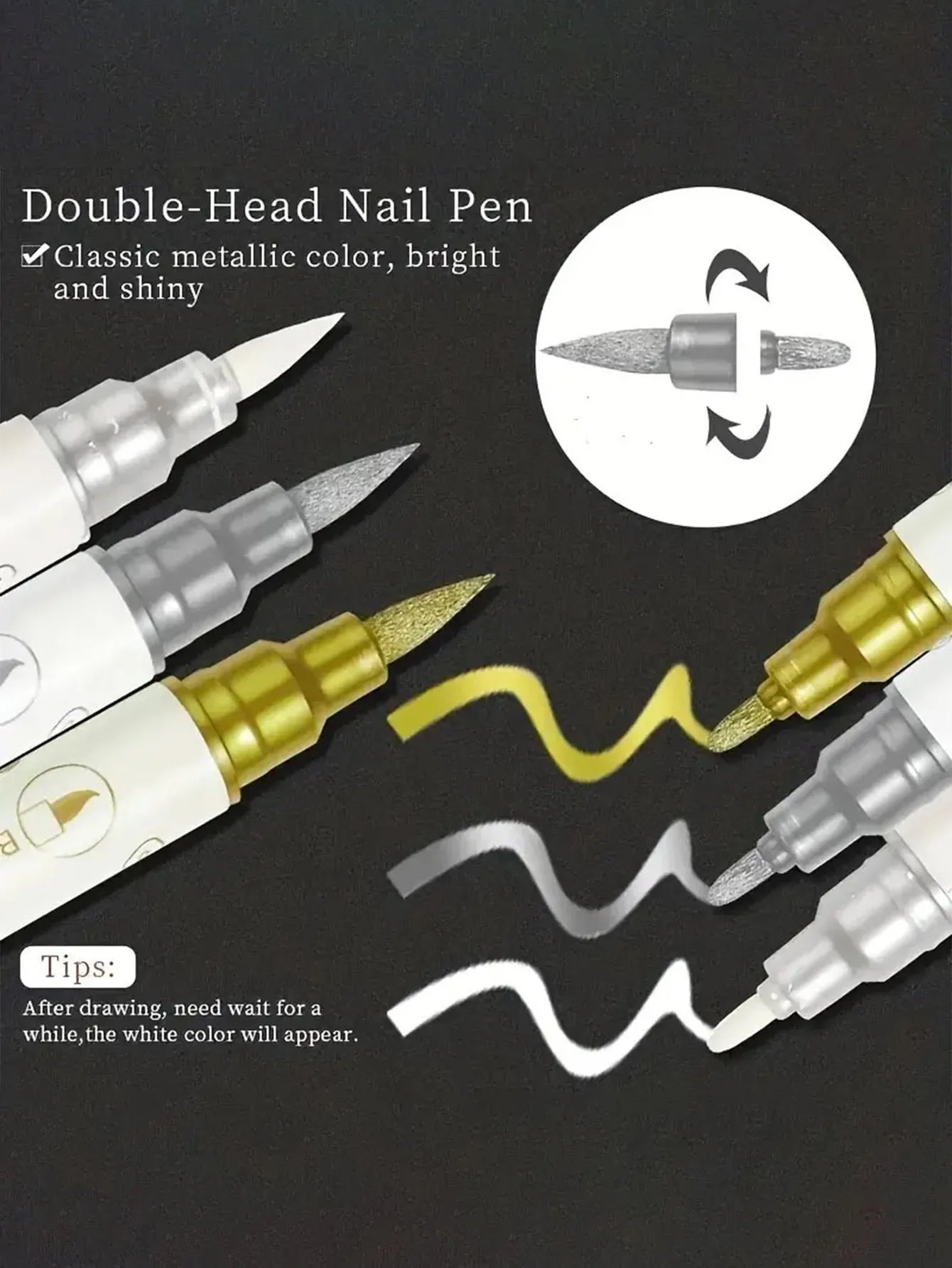 Nail Art Markers Customised Specialised Needle Tube Nail Art Pens Hand-Drawn Outline Pen Acrylic Paint Pen Set Acrylic Paintbrus