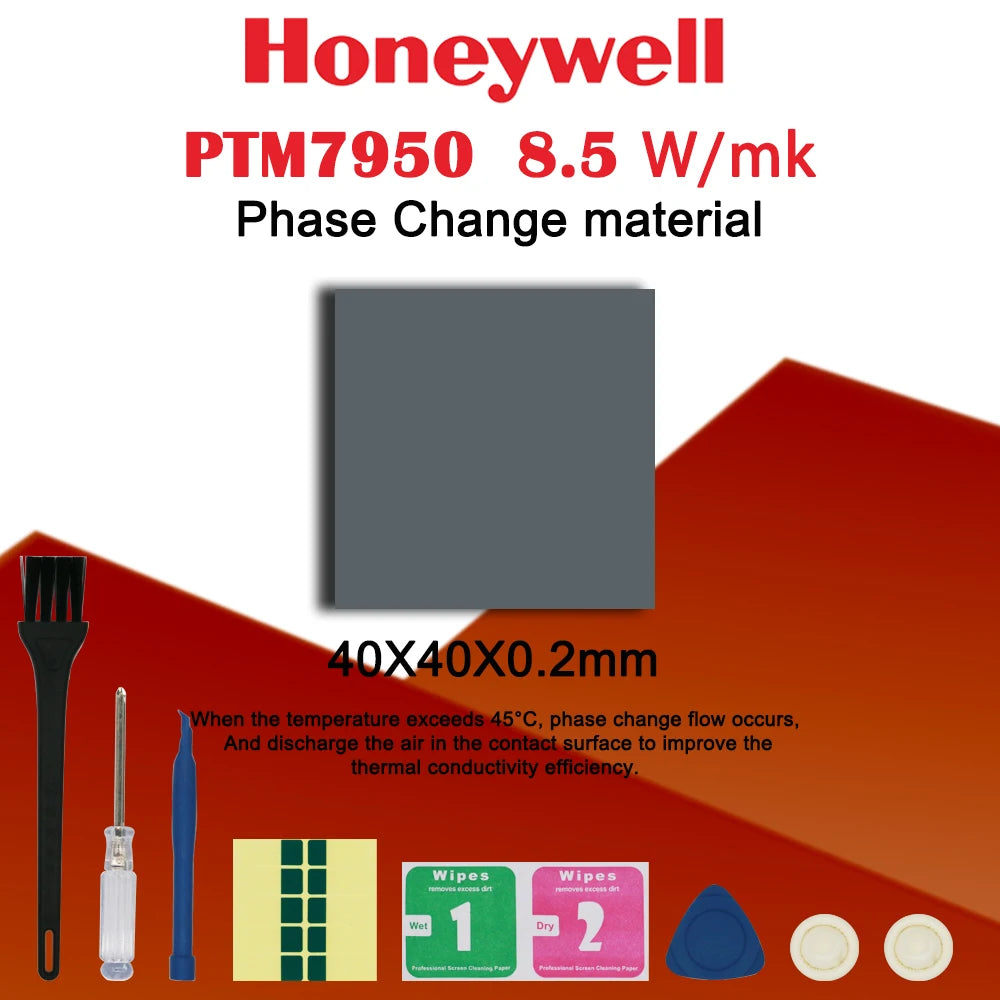 Honeywell PTM7950 Phase Change Pad 8.5W/mk Thermal Grease Material CPU/GPU Cooling Thermal Conductive Paste Silicone Grease Pad