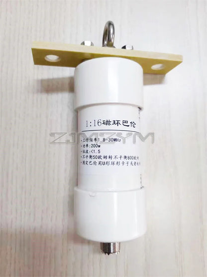 200w balun shortwave communication antenna impedance transformation radio 1:1 1:2 1:4 1:9 1:16 Short wave antenna