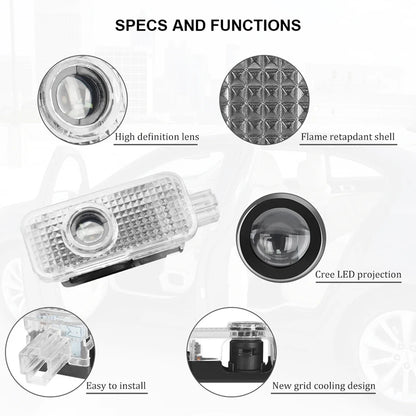 Car Angel Wings Projector Light LED Door Lamp For Audi A3 8P 8V A4 B8 8P A1 A5 A6 A7 A8 Q3 Q5 Q7 Q8 Sline TT S3 S4 S5 S6 S7 S8