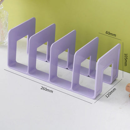 Multifunctional storage bookshelf, storage book stand, desk organizing rack, CD files, school office supplies