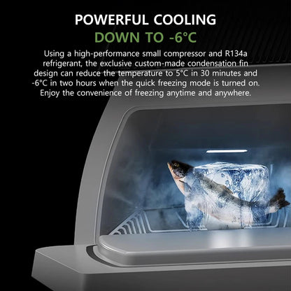 NovaAcc 16L Car Refrigerator Portable Compressor Freezer Cooler Fridge for Tesla Model Y 2017-2024 Outdoor Camping Accessories