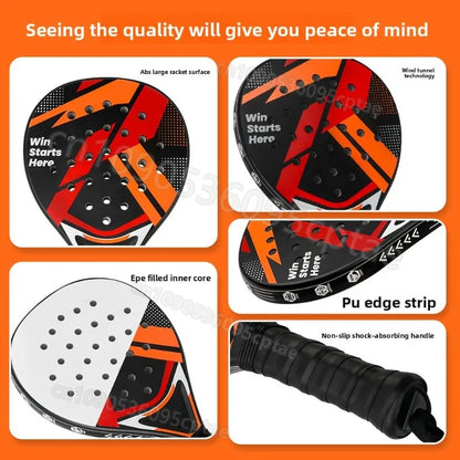 ABS Durable Anti-Vibration Plastic Grip Padel Tennis Racket, Bud get-Friendly for Beginners & Intermediates beach tennis beach