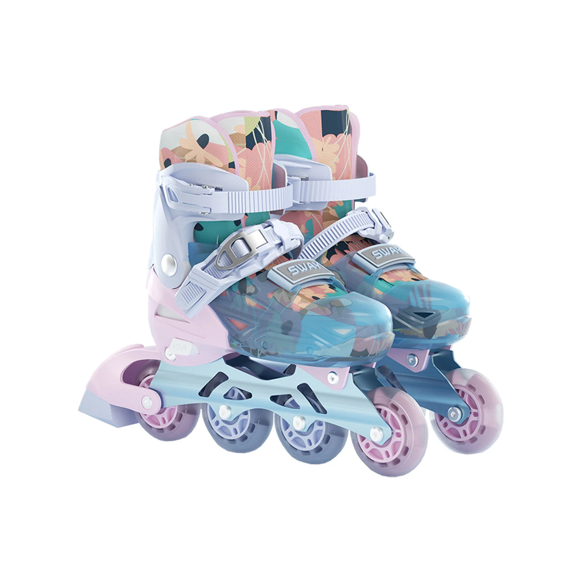 Szie 26-41 Adjustable Inline Roller Skate Shoes Flashing 4 Wheels Skates For Women Men Outdoor Skating Sneakers Boys Girls Gift