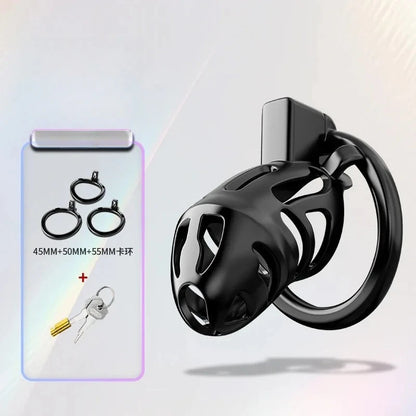 New Sissy Simulation Vagina Chastity Cock Cage Sex Toy with 4 Size Cock Ring Bdsm Penis Urethral Lock Adult Toy for Men
