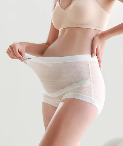 3pcs Plus Size Soft and Comfortable Maternity Panties Thin Breathable High Waist Support Belly Underwear Pregnancy Briefs