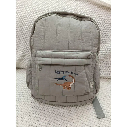 2025 New Design Cartoon Childrens Backpack Animal Embroidery Pattern School Bag Boys Girls Toddler Kindergarten Kids Backpack