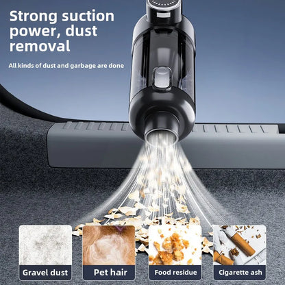 Wireless Portable Brushless Vacuum Cleaner, Multifunctional High Power Mini Handheld Vacuum & Dust Blower 2-in-1 for Household Sofa Keyboard Car Interior Cleaning