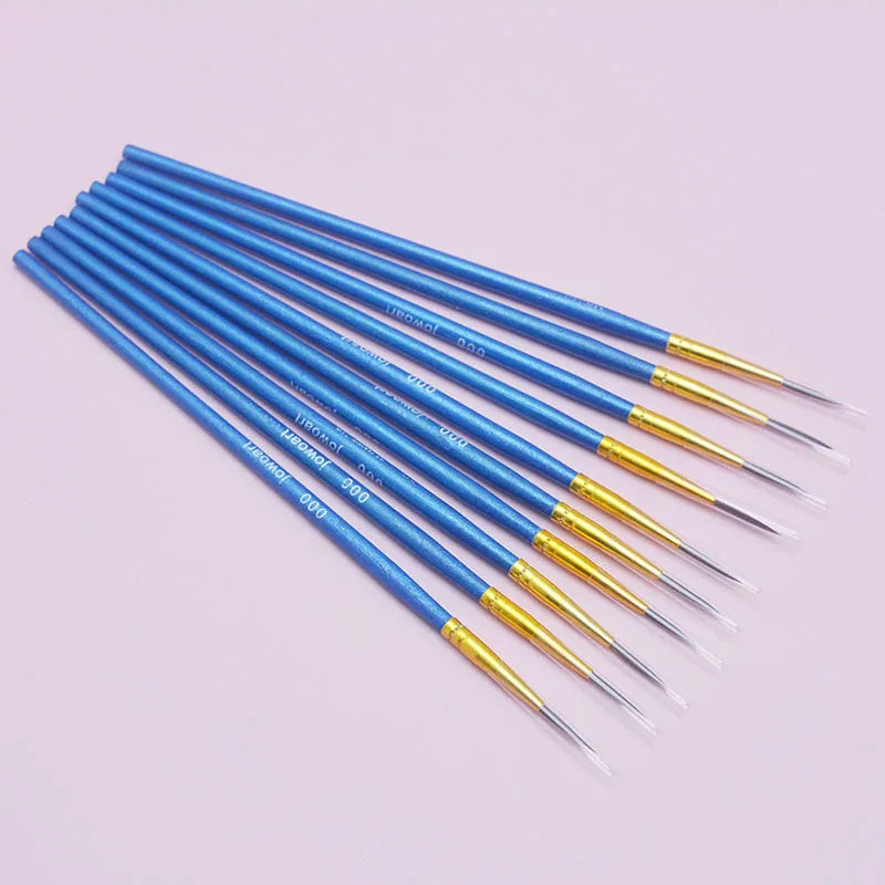 10Pcs/Set Fine Hand-painted Thin Hook Line Pen Short Wood Rod Drawing Art Pen Paint Brush Art Supplies Nylon Brush Special Offer