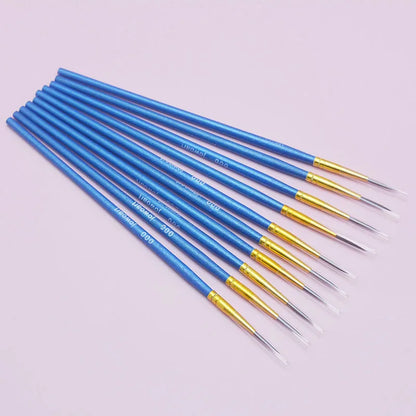 10Pcs/Set Fine Hand-painted Thin Hook Line Pen Short Wood Rod Drawing Art Pen Paint Brush Art Supplies Nylon Brush Special Offer