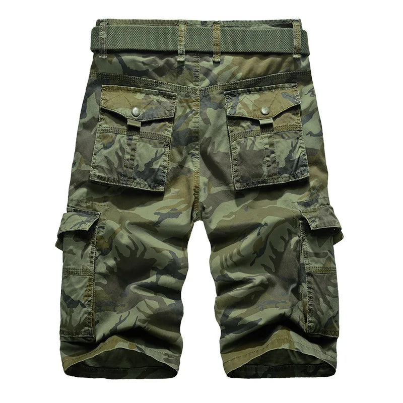 No Belt Camouflage Camo Cargo Shorts Men 2026 New Mens Casual Shorts Male Loose Work Shorts Man Military Short Pants Plus Size